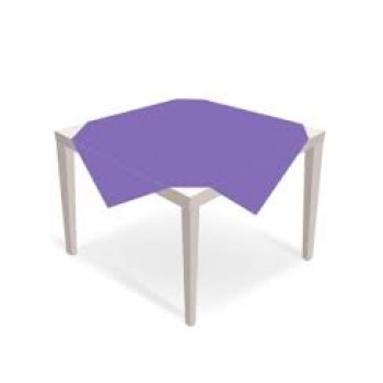 TOALHA MESA PEROLIZADA 80CM X 80CM LILAS C/100UN