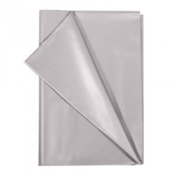 TOALHA MESA PEROLIZADA 80CM X 80CM PRATA C/100UN